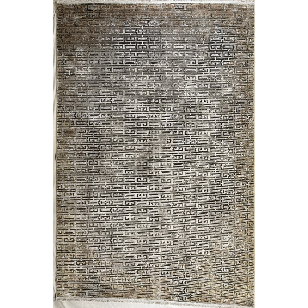 Tappeto moderno contemporaneo grigio e oro misura 230x160 cm