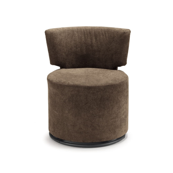 Poltrona in tessuto marrone