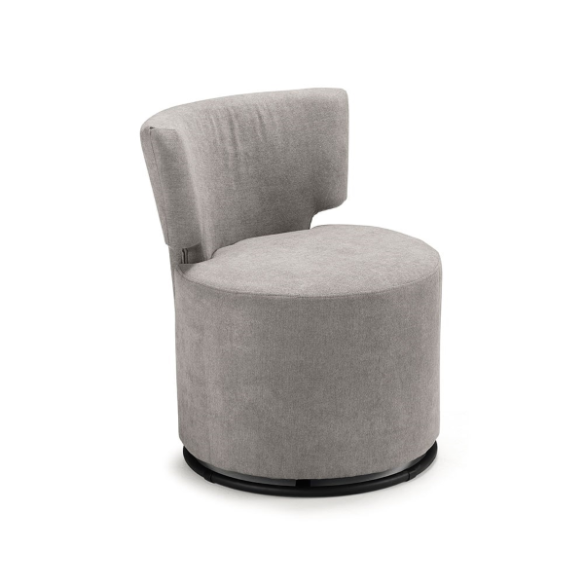 Poltrona in tessuto grigio chiaro