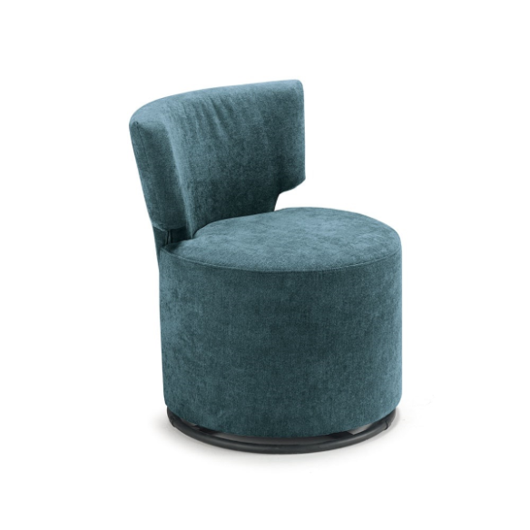 Poltrona in tessuto acquamarina