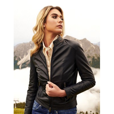 giubbotto in vera pelle nero