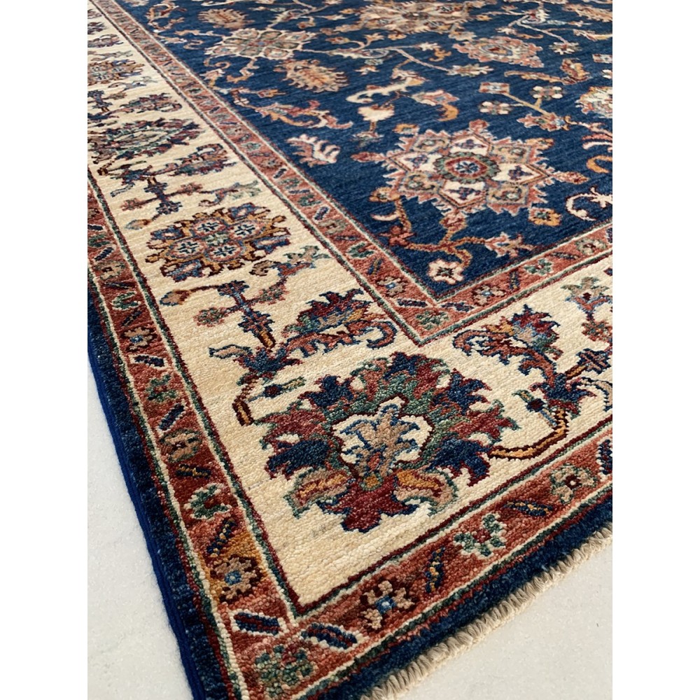 Tappeto in lana Ziegler blu misura 159x200 cm