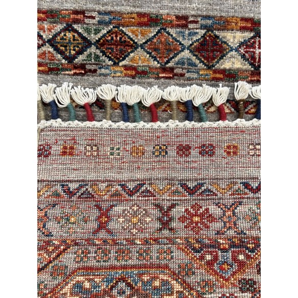 tappeto moderno in lana grigio shabargan korjin misura 146x102 cm