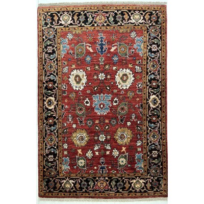 Tappeto floreale ziegler ariana rosso 155x105 cm