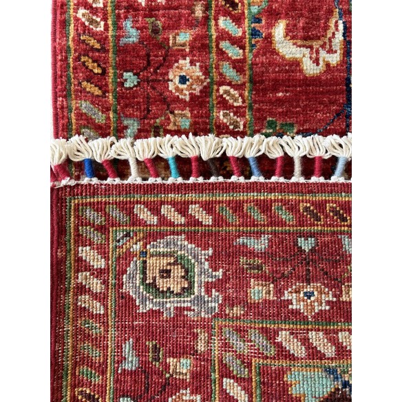 tappeto shabargan korjin floreale in lana rosso misura 120x80 cm