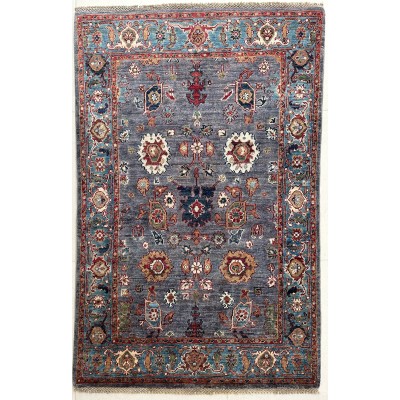 tappeto moderno floreale ariana annodato a mano 155x101 cm