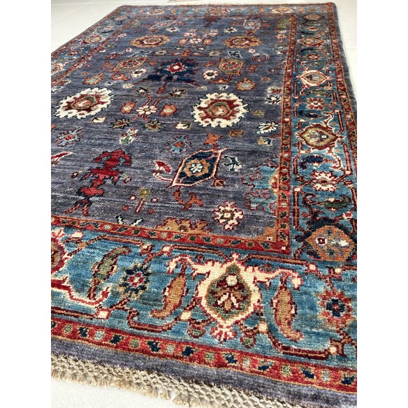 tappeto moderno floreale ariana annodato a mano 155x101 cm