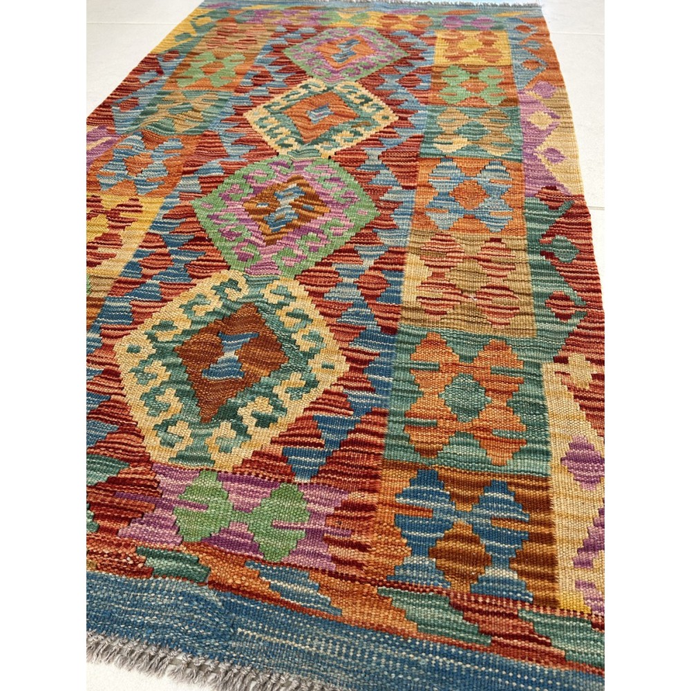 tappeto in lana kilim afgano 82x137