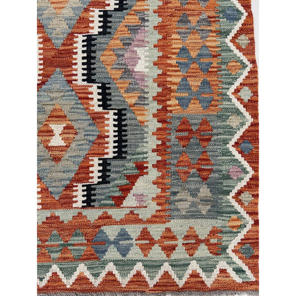 tappeto in lana kilim afgano 208x151 cm