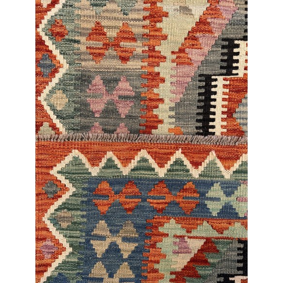 tappeto in lana kilim afgano 208x151 cm