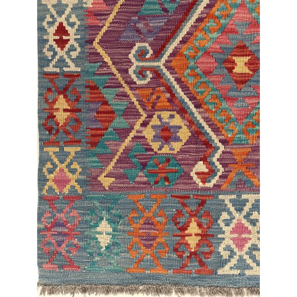 tappeto in lana kilim afgano 140x100 cm