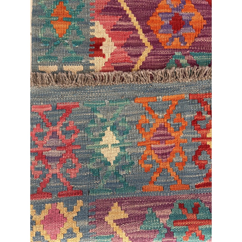tappeto in lana kilim afgano 140x100 cm