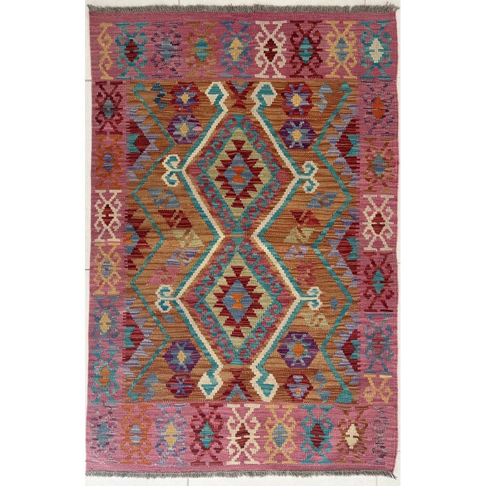 tappeto in lana kilim 148x100 cm