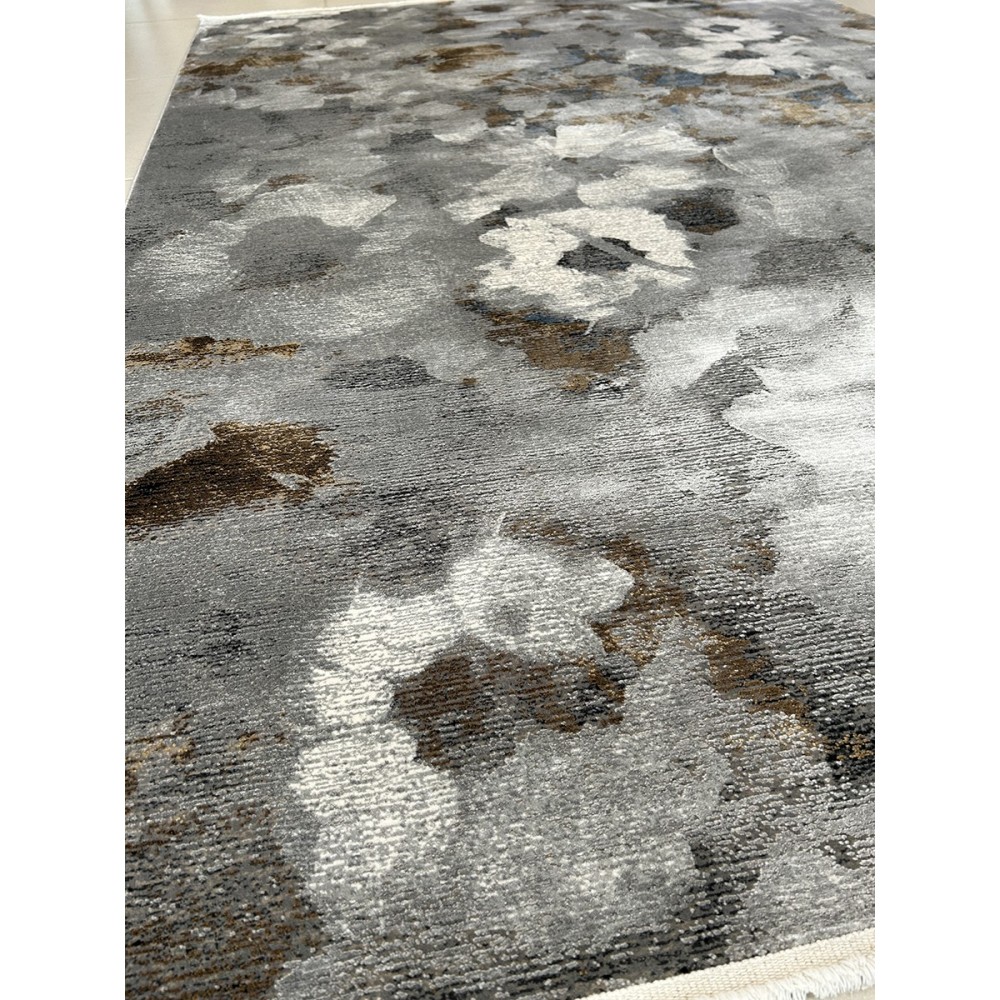 tappeto moderno kalipso floreale grigio 230x160 cm
