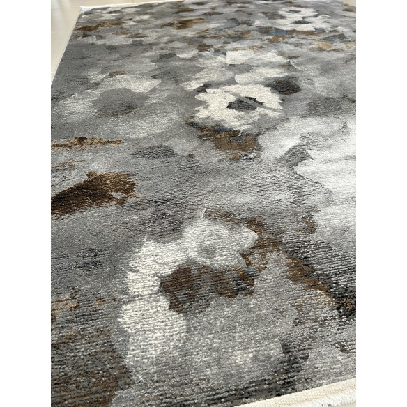 tappeto moderno kalipso floreale grigio 230x160 cm