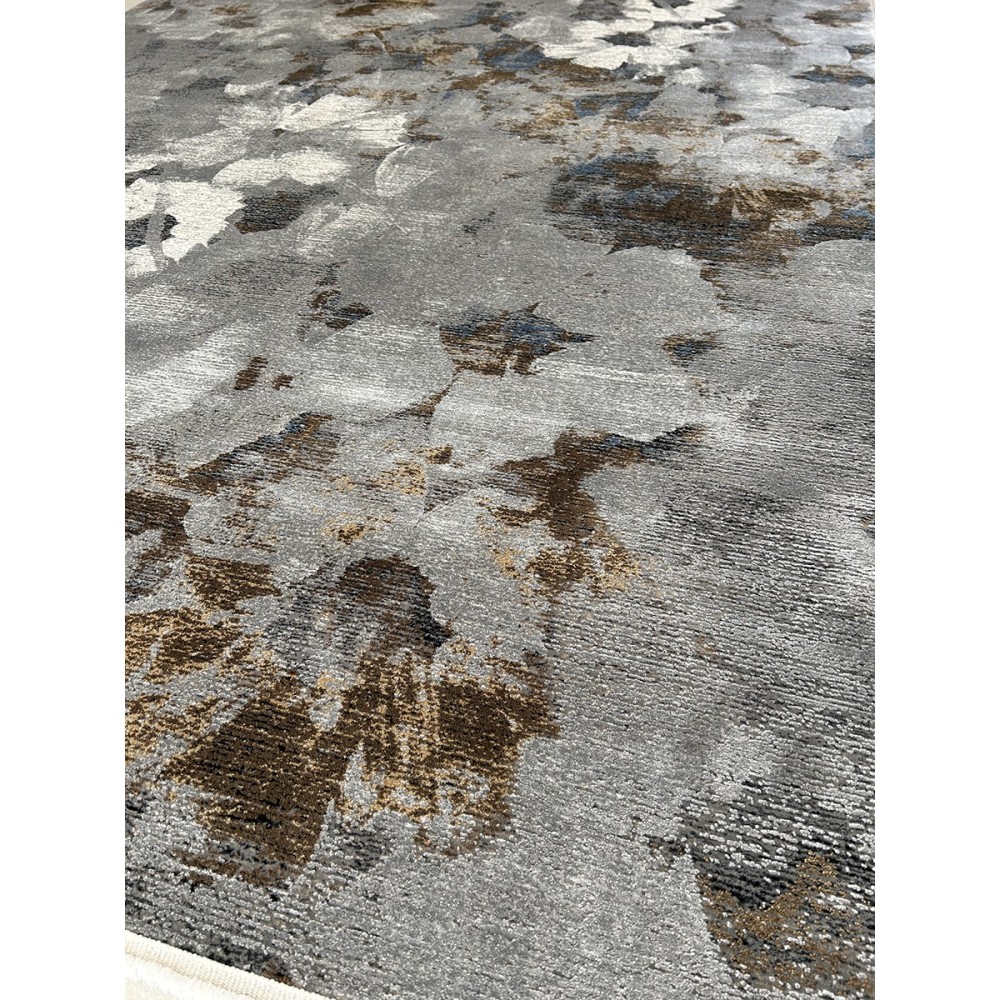 tappeto moderno kalipso floreale grigio 230x160 cm