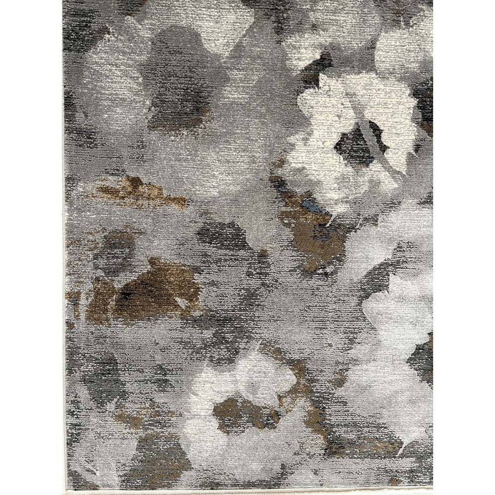 tappeto moderno kalipso floreale grigio 230x160 cm