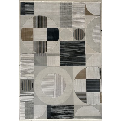 Tappeto moderno geometrico grigio Olimpos 230x160 cm