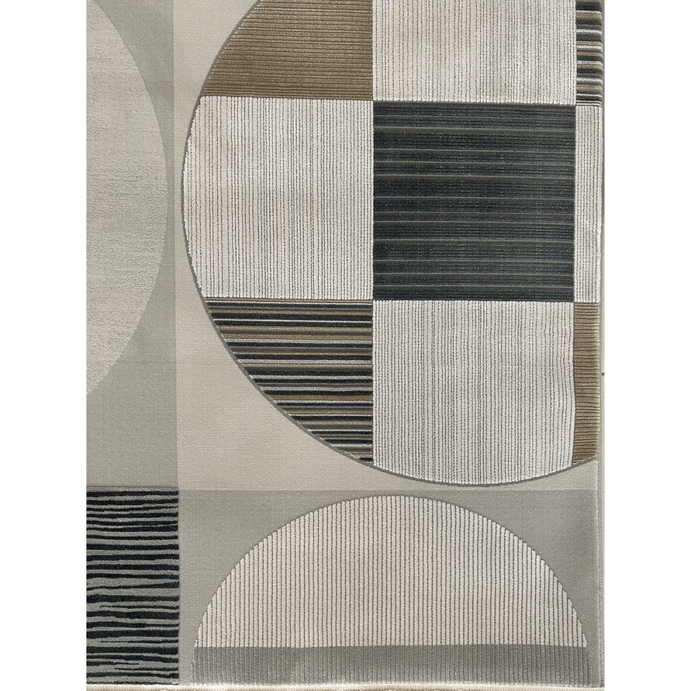 Tappeto moderno geometrico grigio Olimpos 230x160 cm