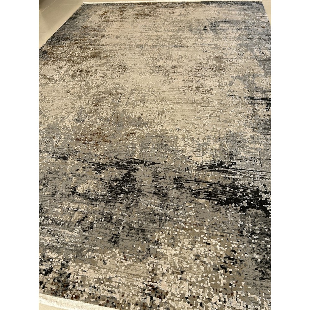 Tappeto moderno Ascension fondo beige disegno astratto misura 230x160 cm