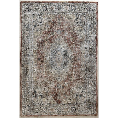 Tappeto moderno rosso disegno geometrico york