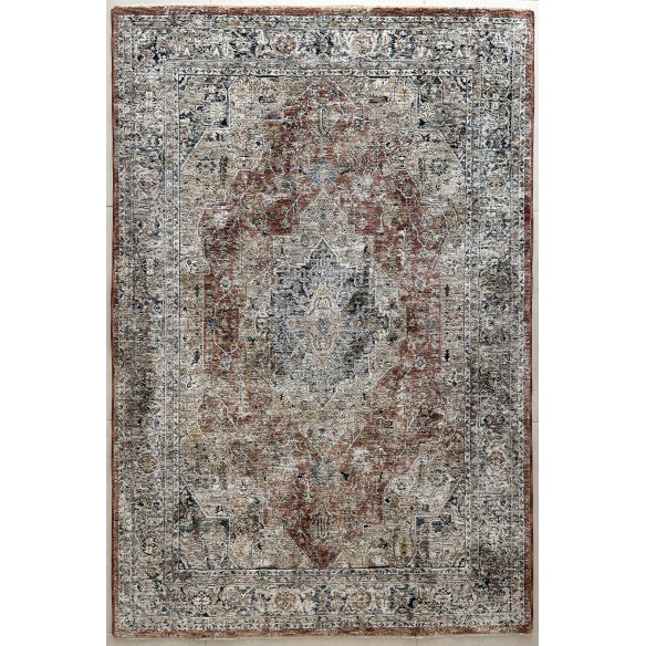 Tappeto moderno rosso disegno geometrico york