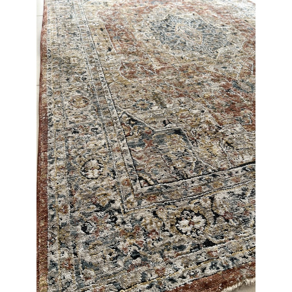 Tappeto moderno rosso disegno geometrico york