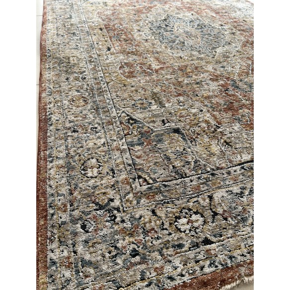 Tappeto moderno rosso disegno geometrico york