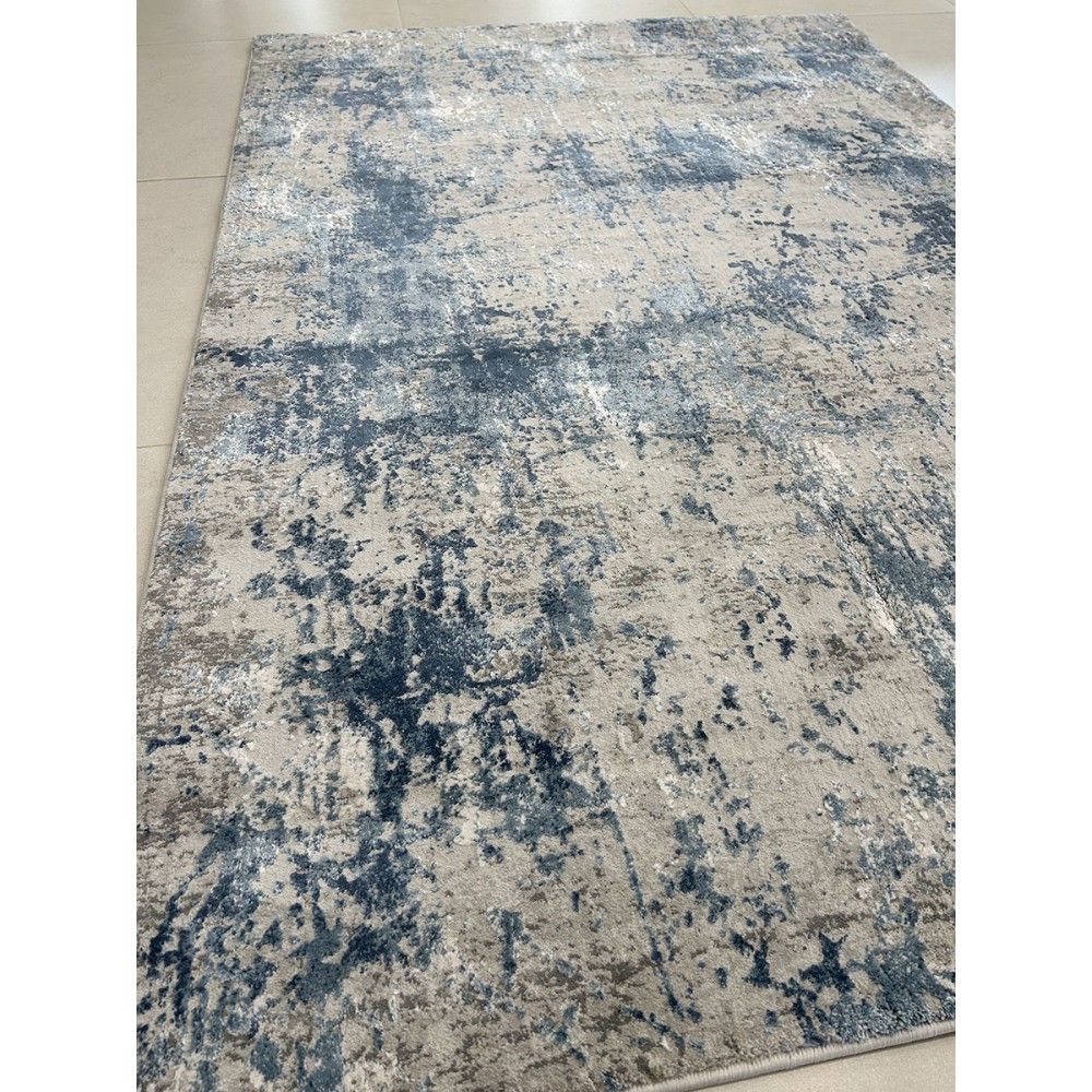 Tappeto moderno azzurro disegno astratto Montreal