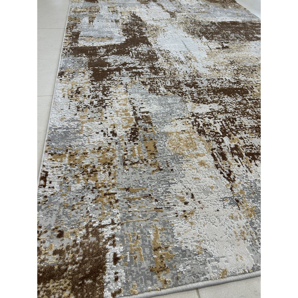 Tappeto moderno astratto montreal tortora e marrone