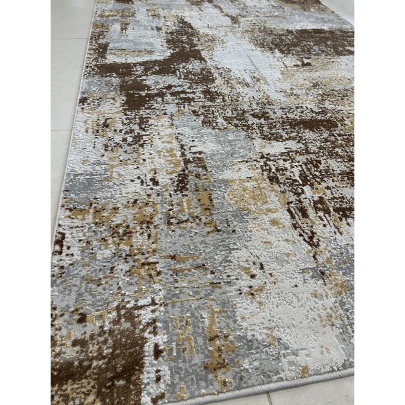 Tappeto moderno astratto montreal tortora e marrone