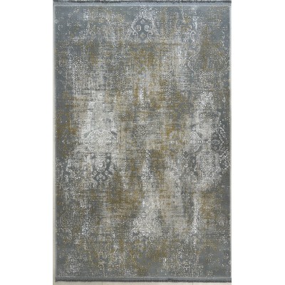 Tappeto moderno colore grigio e oro dior