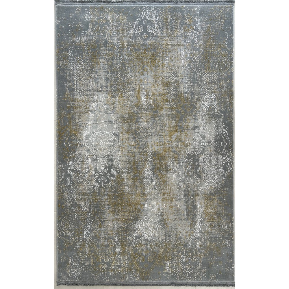 Tappeto moderno colore grigio e oro dior