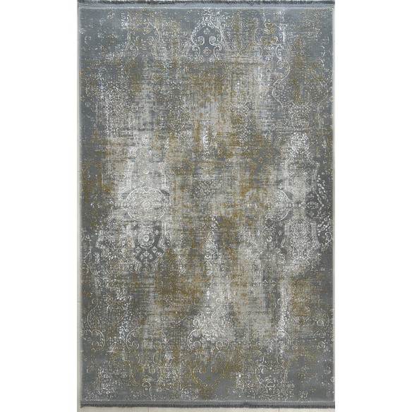 Tappeto moderno colore grigio e oro dior