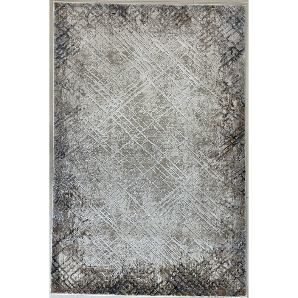 Tappeto moderno hera colore beige e tortora misura 150x80 cm