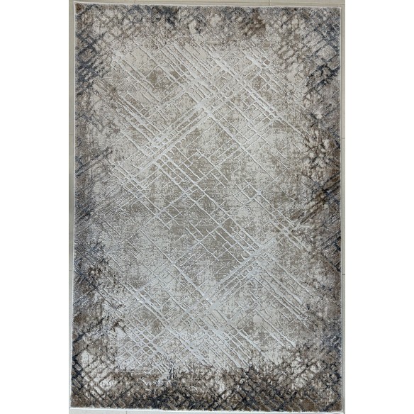 Tappeto moderno hera colore beige e tortora misura 150x80 cm