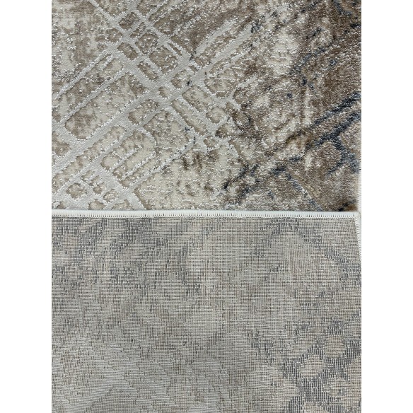 Tappeto moderno hera colore beige e tortora misura 150x80 cm