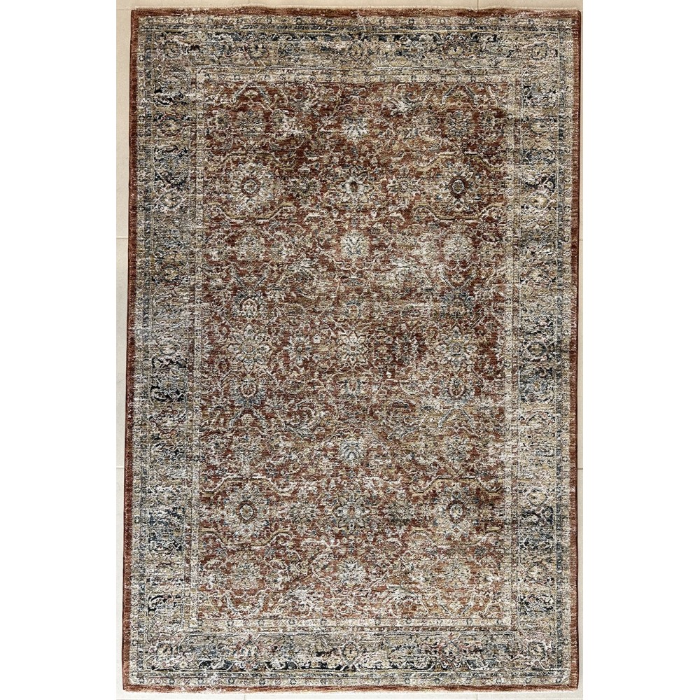 Tappeto moderno york colore ruggine misura 150x80 cm