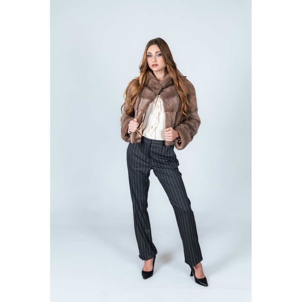 Pelliccia Corta in Visone Damy Baff – Modello 561