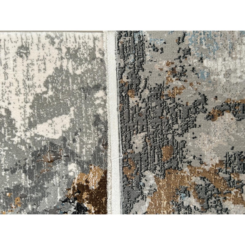 Tappeto Moderno Kalipso Astratto Azzurro/Oro/Marrone 180x120 cm