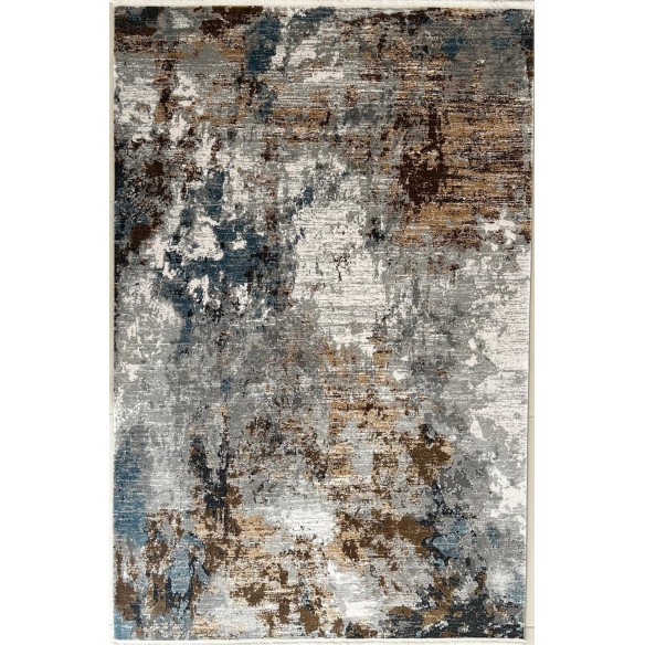 Tappeto Moderno Kalipso Astratto Azzurro/Oro/Marrone 180x120 cm