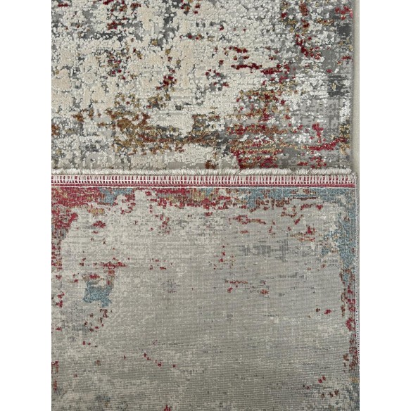 Tappeto Moderno OLIMPOS Grigio/Rubino 120x180 cm – Design Elegante per