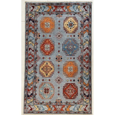 Tappeto Kazak 152x92 cm – Tappeto Orientale Geometrico di Carattere