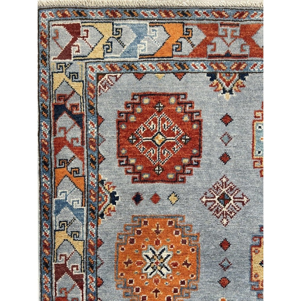 Tappeto Kazak 152x92 cm – Tappeto Orientale Geometrico di Carattere