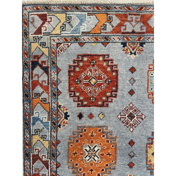 Tappeto Kazak 152x92 cm – Tappeto Orientale Geometrico di Carattere