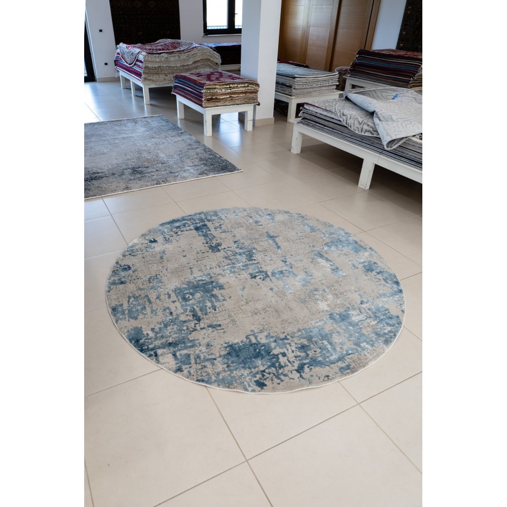 Tappeto Montreal Blue 200x200 cm Tappeto Moderno Quadrato per Salotto