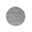 Tappeto Rotondo CASTILLA Grigio/Azzurro Ø160 cm – Tappeto Moderno Geom