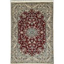 Tappeto persiano rosso Nain 6LA misura 105x148
