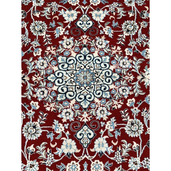 Tappeto persiano rosso Nain 6LA misura 105x148