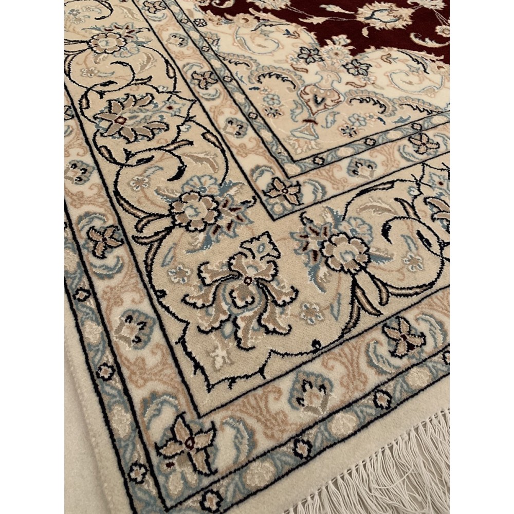 Tappeto persiano Nain rosso misura 172x240 cm